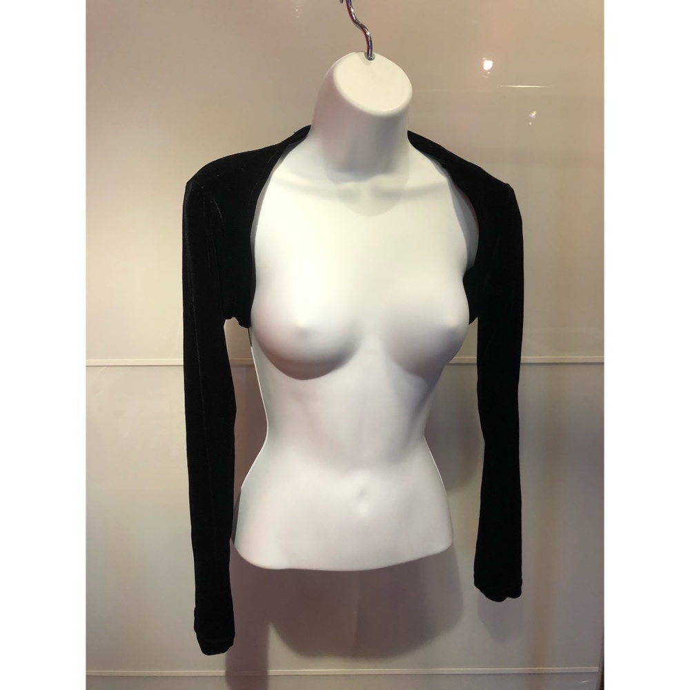 Shrug black velvet cover up